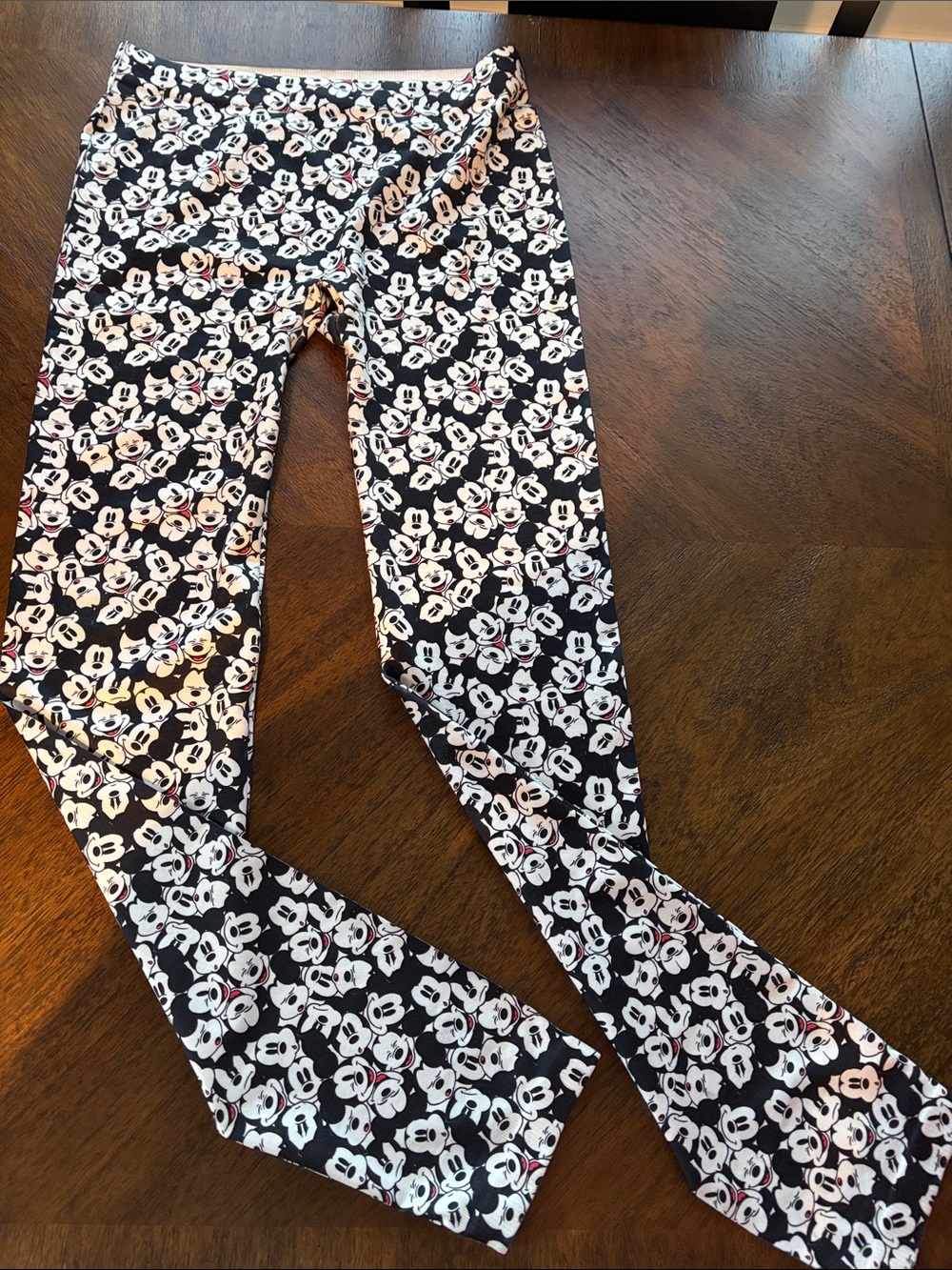 Disney Black & White Mickey Mouse Pattern Leggings